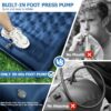 Sleeping Pad for Camping, Ultralight 4.7" Extra-Thick Inflatable Camping mat with Pillow Built-in Foot Pump, Compact Lightweight Air Mattress for Camping Backpacking Hiking Car Travel Tent, Navy Blue