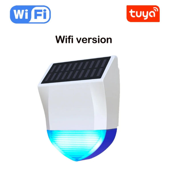Tuya Smart Zigbee/Wifi Siren Alarm Waterproof Outdoor With Solar And USB Power Supply Optional 95dB Remote Control