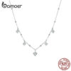 Bamoer Five Princess Waterdrop 3.0 CTTW full Moissanite Necklace Real Sterling Sier D Color Lab Diamond Engagement Jewelry