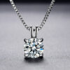 8fefef9e706d0fac 100% Original Sterling Sier Lovely Animal Rabbit Necklace Solitaire 2 Carat Lab Diamond Pendant Jewelry
