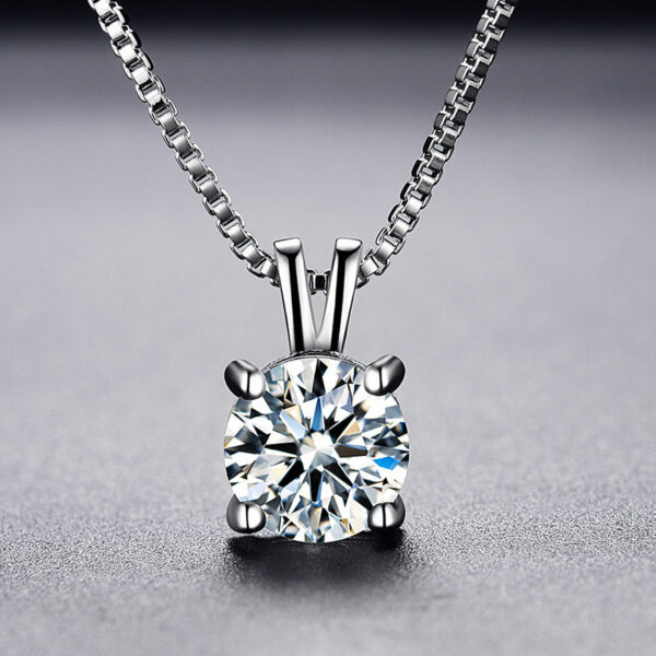 8fefef9e706d0fac 100% Original Sterling Sier Lovely Animal Rabbit Necklace Solitaire 2 Carat Lab Diamond Pendant Jewelry
