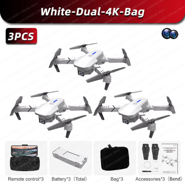 8ff267dbfc12e3c9 New E88Pro 4PCS Drone 4K Professinal With Wide Angle Dual HD Camera Foldable RC Helicopter WIFI FPV Height Hold Apron Sell