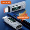 902470f2f38b0989 Toocki 100W Digital Display USB Male to Type C Female OTG Adapter PD Fast Charging Convertor For Xiaomi Redmi