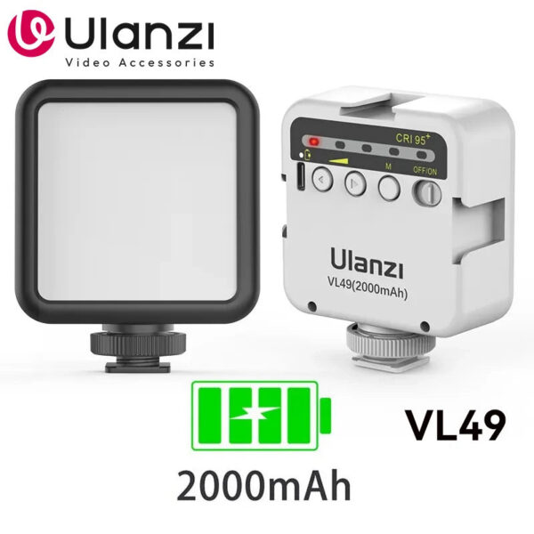9025d05f0685a15e Ulanzi VL49 6W Mini Vlog LED Fill Light White 2000mAh 5500K Zoom Lighting Photographic Lighting Video Phone Selfie Fill Lamps