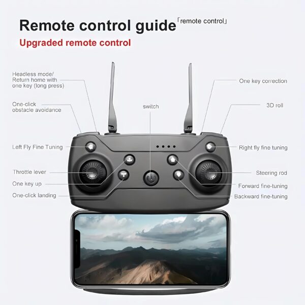 9032b35ac8583062 New MINI E99Pro Drone 4K Professinal With Wide Angle Dual HD Camera Foldable RC Helicopter 5G WIFI FPV Height Hold Apron Sell