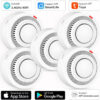 Wifi Tuya Smart Smoke Detector Sensor Wireless Fire Protection Smoke Alarm High Sensitivity Safety Prevention Sensor 80DB