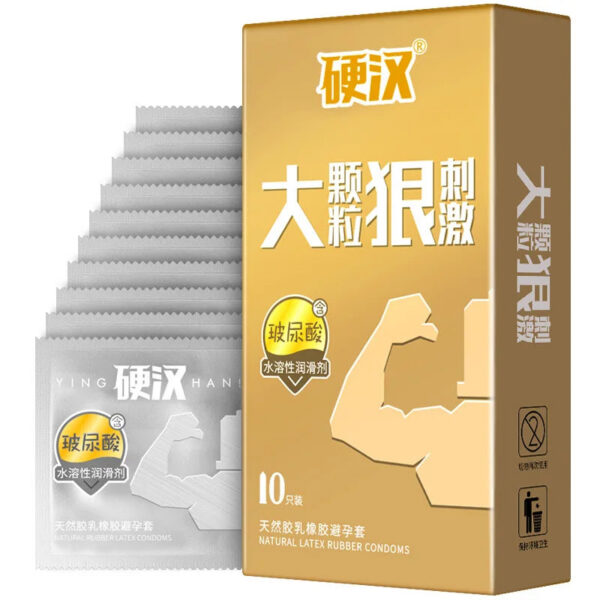 10pcs Dotted Condoms Super Ultra Thin Intimate Condone Hyaluronic Acid Natural Rubber Latex G-spot Spike Particle Penis Sleeve