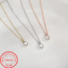 9060b15f646fe32e Hot Trendy Sterling Sier AAA Zircon Choker Necklaces Simple Shiny Diamond CZ Pendants For Women Fine Jewelry Wholesale