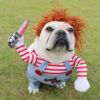 Halloween Costumes Funny Pet Clothes Adjustable Dog Cosplay Costume Sets Novelty Clothing For Medium Large Dogs Bulldog Pug