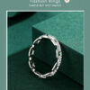 Modian Fashion Geometric Clear CZ Ring Real 925 Sterling Silver Exquisite Stackable Finger Rings For Women Statement Jewelry