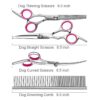 4pcs Dog Grooming Scissors with Safety Round Tip-Stainless Steel Set Precise Trimming and Shaping Ideal for All Breeds