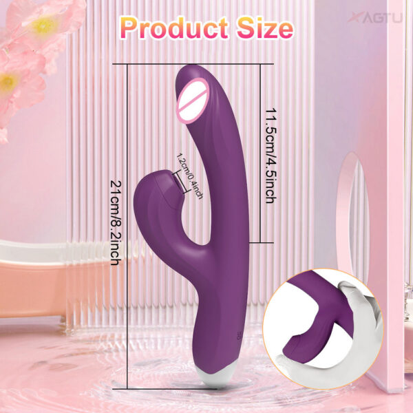907a1aab0f9a5e35 Clit Sucker 2 in 1 Vibrator for Women G-Spot Clitoris Vacuum Stimulator Heating Dildo Toy Adults Goods