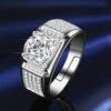 907f621ab7f14f40 Business temperament GRA ring two caramosanshi heart eight arrow cutting fashion domineering star diamond man jewel