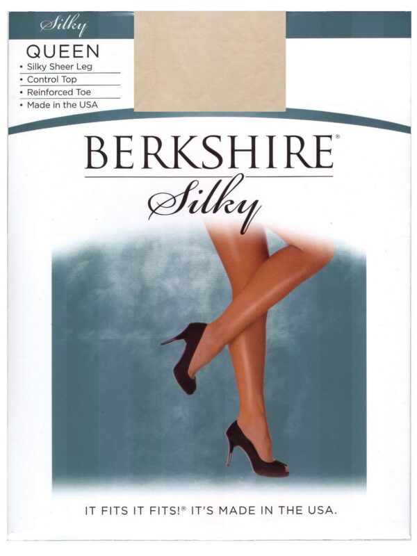 Berkshire Women's Plus-Size Queen Silky Sheer Control Top Pantyhose 4489
