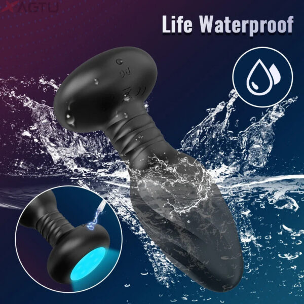 90886463f65ff38e APP Control Rotation Vibrating Butt Men Women Wiggle Vibrator Gay Anal Plug with LED Adult Sex Toy for Couples