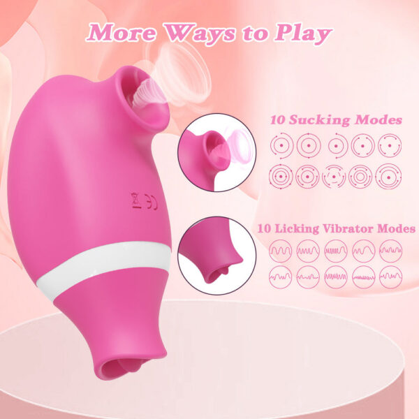 9091d32da2915832 Powerful Sucking Vibrator Women Clitoris Vacuum Stimulator Oral Nipple Tongue Licking Toys Goods for Female Adult