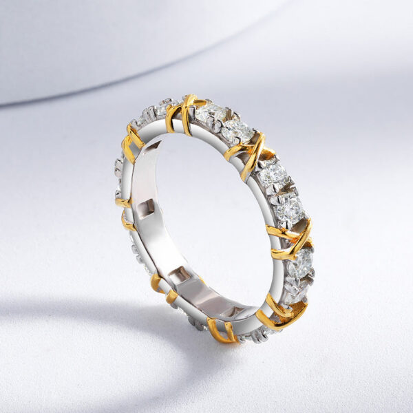 909e876e99f7151e TBCYD 3mm D Color Moissanite For Women S Sterling Sier Diamond Eternity Ring Wedding Band Hand Fine Jewelry Wholesale