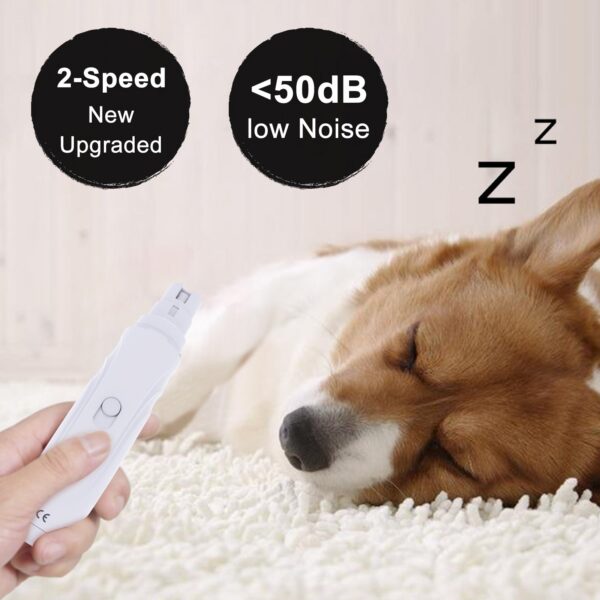 90ba3272c7f64129 Electric Pet Grinder 2-Speed Rechargeable Dog Nail Clipper Cat Cutter Grooming for Medium & Small Puppy Trimmers Supplies
