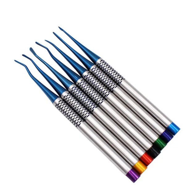 90d3db8fbd4727c1 7PCS/SET Dentistry Tooth Extracting Tools Titanium Alloy Implant Instrument Dental Elevator Set Extraction Root