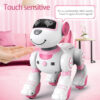 90d600b6f37f1de8 Funny RC Robot Electronic Dog Stunt Dog Voice Command Programmable Touch-sense Music Song Robot Dog Pink Toys for Girls Gift