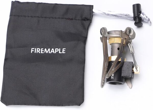 90d8d710aacc0e41 Fire-Maple FMS-300T Ultraleichter Titan Rucksack Camping Gas Kocher 2600W Taschen Rucksackkocher, Campingkocher Faltbarer Brenner Outdoor-Trekking, Wandern, Angeln