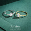 Modian Rectangle Dazzling Ring Solid 925 Sterling Silver Clear Cubic Zirconia Finger Rings For Women Wedding Fine Jewelry Anel