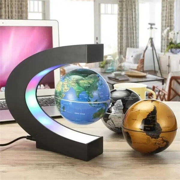 90e2f0dddffbd78f Magnetic Floating Levitation Globe LED World Map Electronic Antigravity Lamp Novelty Ball Light Home Decor Lamps Birthday Gifts
