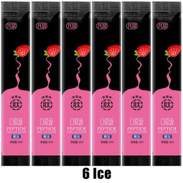 90ed8cd5e25b6047 6pcs Oral Sex Water Lubricante Sexual Strawberry Peach Flavor Ice Fire Sex Toys Water Based Lubricant Gel for Women Men Couples