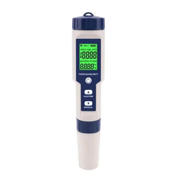 Yieryi TDS EC PH Saity Meter ORP H2 S.G TEMP Water Quality Monitor Solution Fertilizer Resistivity Tester for Pools,Aquariums