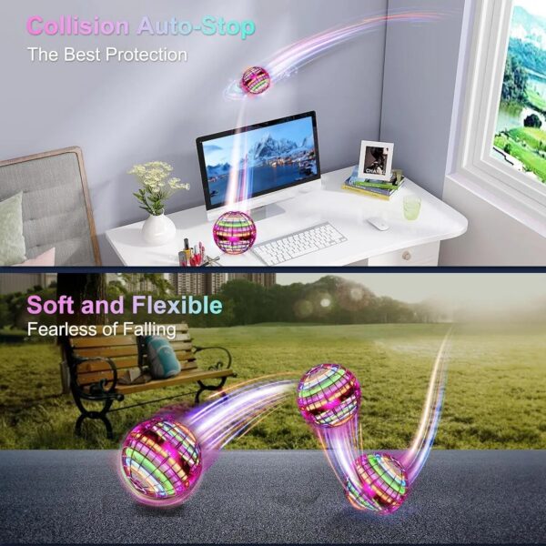 Induction Rotating Hover Fly With LED Light Boomerang Ball Interactive Game Indoor and Outdoor Fingertip Toy Family Gift