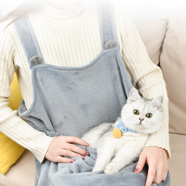 Comfortable Apron For Holding Cats Soft Kitten Bib Kangaroo Pocket Pet Clothes Sleeping Pussy Hing Suit Litter Dog Supplies