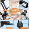 Kids Bike Seat with Handlebar Attachment, Detachable Front Mounted Child Bicycle Seats with Foot Pedals for Children 2~5 Years, Compatible with All Adult Mountain Bikes (Handle+Seat)