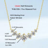 EWYA Sparkling 1.7/2.8/5cttw Full Moissanite Pendant Necklace for Women S Sier Plated Gold Pass Diamond Test Necklaces