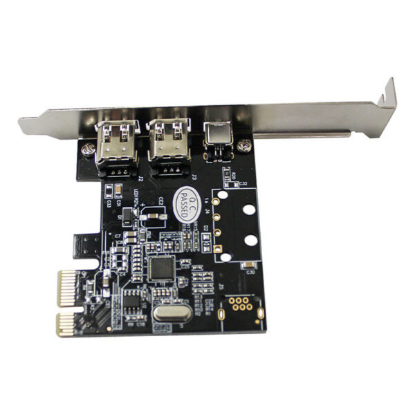 912128b027bd403a PCI-E 1X 16X 1394 DV Video Capture Card with 6 to 4 Pin Firewire Adapter 3 Ports Free Driver Desktop Computer Accessory