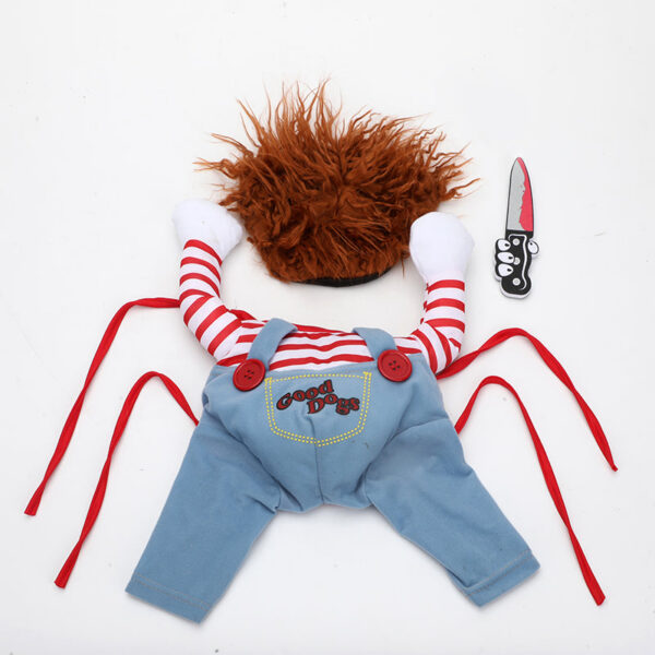 Halloween Costumes Funny Pet Clothes Adjustable Dog Cosplay Costume Sets Novelty Clothing For Medium Large Dogs Bulldog Pug