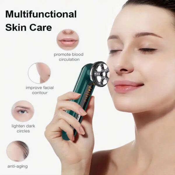 9141bc0fb91deb3e Microcurrent Facial Device Face Lifting Machine Neck Skin Tighten Massager LED Light Therapy Vibration Rejuvenation Beauty Tool