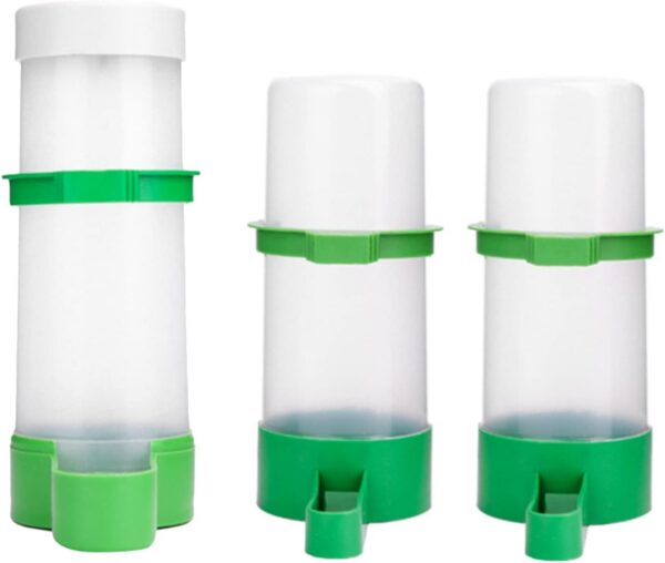 914406a675db275d Bird Feeder, Bird Water Dispenser for Cage, XISTEST 2PCS Automatic Bird Water Feeder with 1PCS Food Feeder for Cage Pet Parrot Budgie Lovebirds Cockatiel Automatic Bird Feeder (2pcs 60ml + 1pcs 150ml)