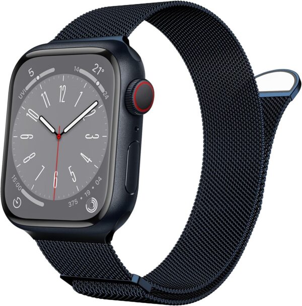 Marge Plus for Apple Watch Band Series Ultra 8 7 6 5 4 3 2 1 SE 38mm 40mm 41mm 42mm 44mm 45mm 49mm Women and Men, Stainless Steel Mesh Loop Magnetic Clasp Replacement for iWatch Bands