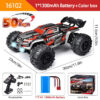 16103 Fast Rc Cars 50km/h 1/16 Off Road 4WD with LED Headlights,2.4G Waterproof Remote Control Monster Truck for Adults and Kids