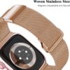 Geoumy Metal Magnetic Bands Compatible for Apple Watch Band 38mm with Case, Stainless Steel Milanese Mesh Loop Replacement Strap Compatible with iWatch Series 8/7/6/5/4/3/2/1 SE Women Men, Rose Gold