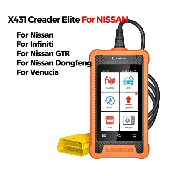 91b5b3bfed4ea743 LAUNCH X431 Creader Elite For BENZ Diagnostic Tools Professional Full System TPMS 31+ reset Function Online Coding OBD2 Scanner
