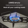 91be25f54c2a0e92 Naturehike Camping Gas Stove for IGT Table, Folding Isobutane Stove with Carry Bag, Portable Camp Stove for Outdoor Car Camping Cooking Tailgating