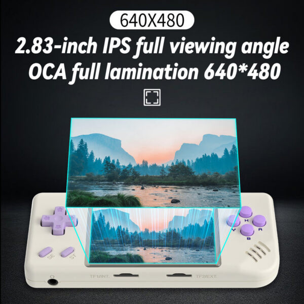 ANBERNIC RG28XX Retro Handheld Game Console 2.83-inch IPS Screen ux OS Built-in 3100mAH Battery 64G TF Card 5516 Games