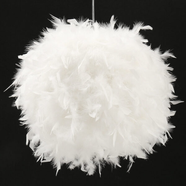 Modern Lamp Bed Exhibition Hall Chandelier Simple White Feather LED Lighting