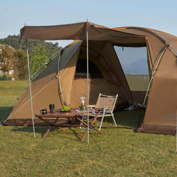 91fc72b8a5e61386 MOBI GARDEN Camping Tunnel Tent Outdoor Living Tent Windproof Rainproof Portable