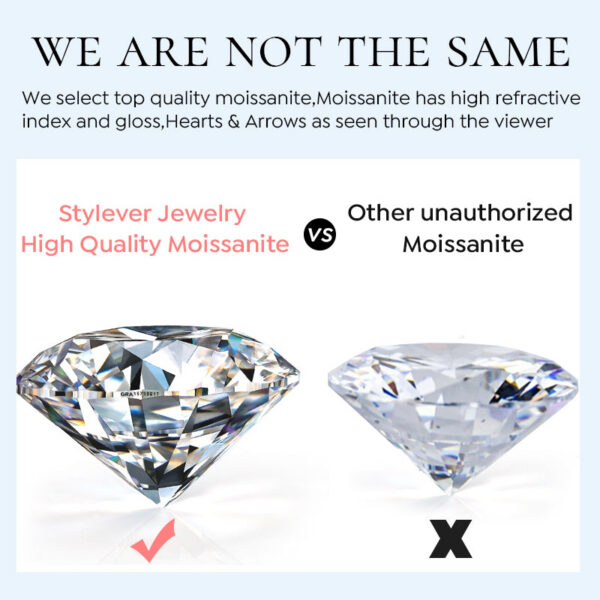 Stylever D Color Moissanite Diamond Engagement Wedding Rings Set for Women Sterling Sier Trendy Fashion Jewelry