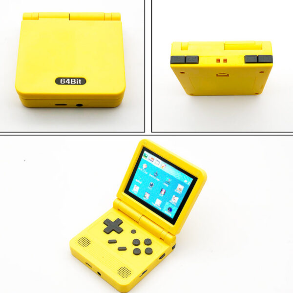 Coopreme V90 3.0 Inch IPS Screen Flip Handheld Open System Game Console 16 Simulators PS1 Children's gifts