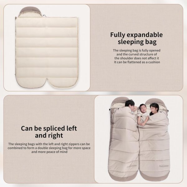 9214415d867b7779 Naturehike Lightweight Mummy Sleeping Bag for Adults - Warm Cotton, Spliceable, Perfect for Outdoor Camping & Hiking