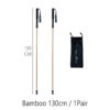 Bamboo Trekking Poles Carbon Fiber Hiking Portable 5-Section Foldable Outdoor Walking Sticks Walk Cane Climbing Equipment