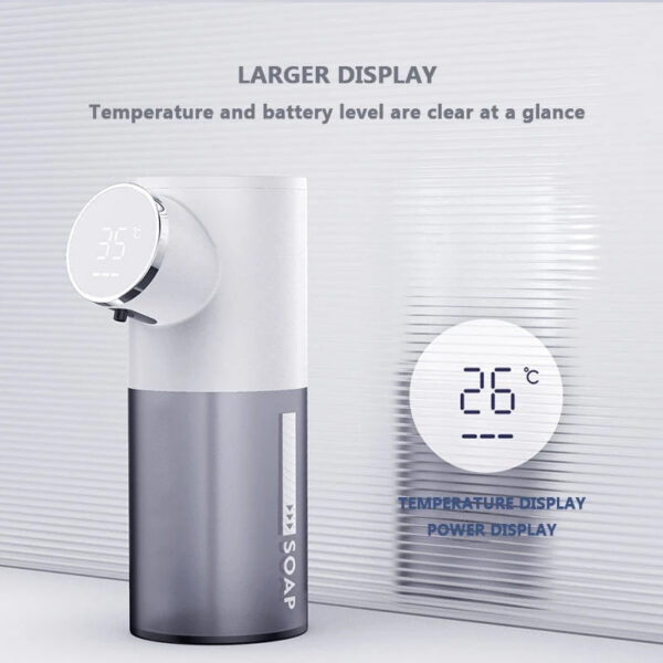 921f9dbf36b3fb86 Automatic Dispenser USB Rechargeable 320ml Liquid Soap Dispensers Digital Display Foam Hand Sanitizer hine Home
